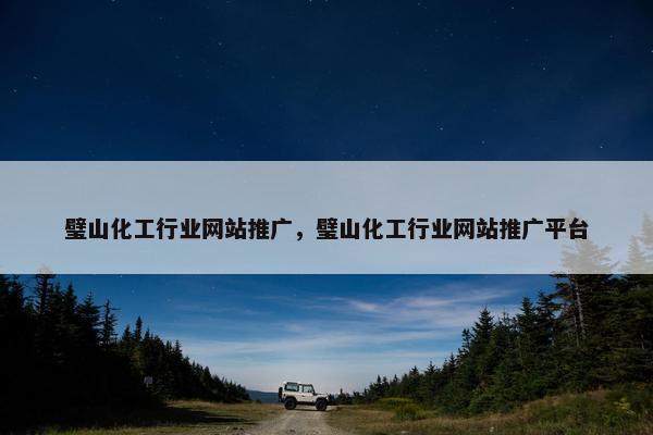 璧山化工行业网站推广，璧山化工行业网站推广平台