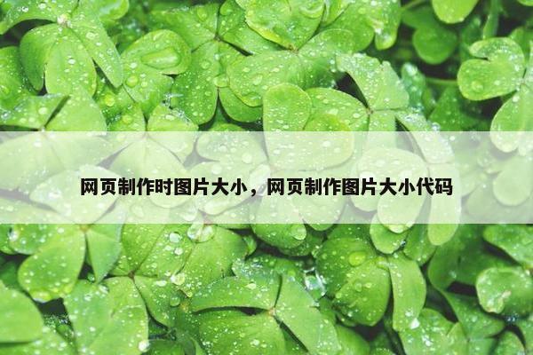 网页制作时图片大小，网页制作图片大小代码