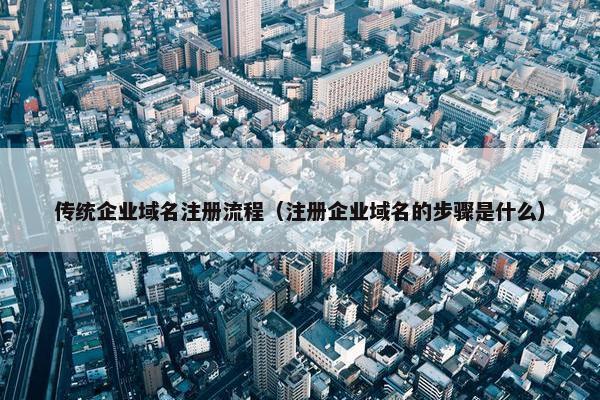 传统企业域名注册流程（注册企业域名的步骤是什么）