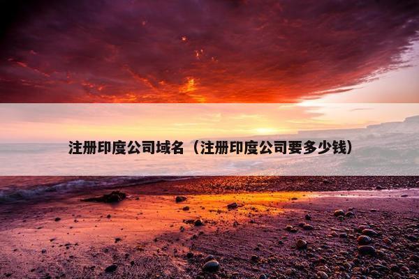 注册印度公司域名（注册印度公司要多少钱）