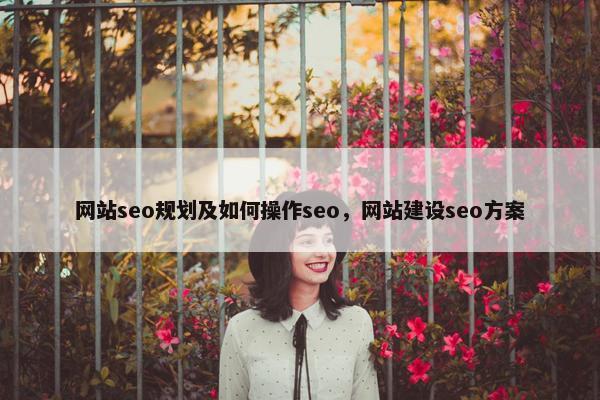网站seo规划及如何操作seo，网站建设seo方案