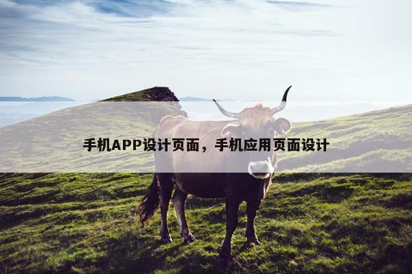 手机APP设计页面，手机应用页面设计