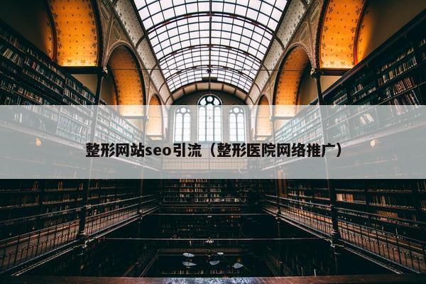 整形网站seo引流（整形医院网络推广）