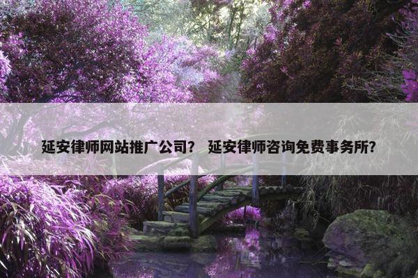 延安律师网站推广公司？ 延安律师咨询免费事务所？