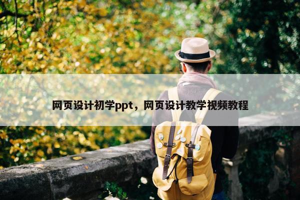 网页设计初学ppt，网页设计教学视频教程