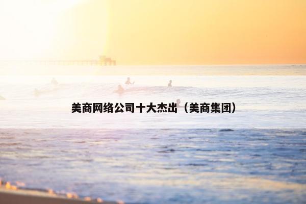 美商网络公司十大杰出（美商集团）