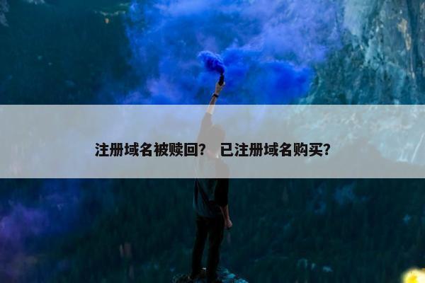 注册域名被赎回？ 已注册域名购买？