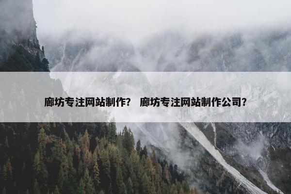 廊坊专注网站制作？ 廊坊专注网站制作公司？