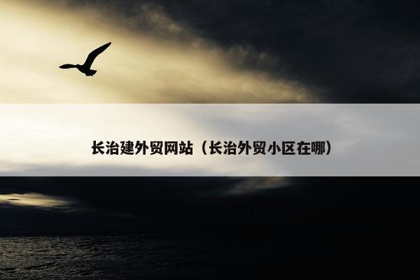 长治建外贸网站（长治外贸小区在哪）