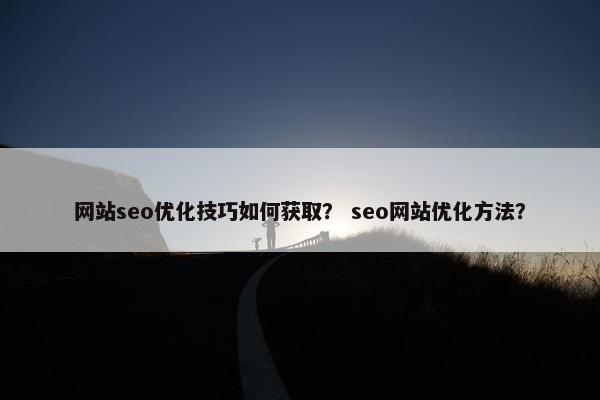网站seo优化技巧如何获取？ seo网站优化方法？
