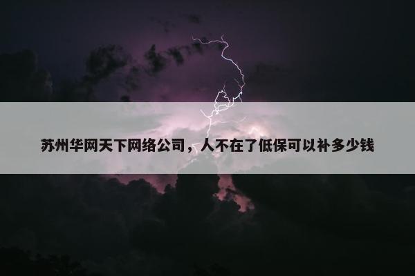 苏州华网天下网络公司，人不在了低保可以补多少钱