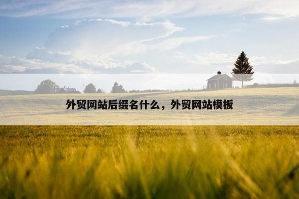 外贸网站后缀名什么，外贸网站模板