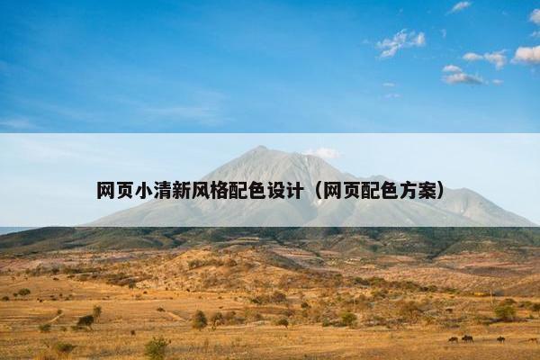 网页小清新风格配色设计（网页配色方案）
