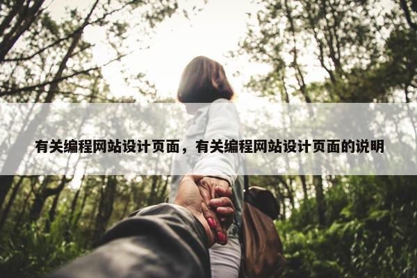 有关编程网站设计页面，有关编程网站设计页面的说明