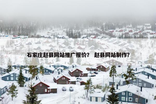 石家庄赵县网站推广报价？ 赵县网站制作？