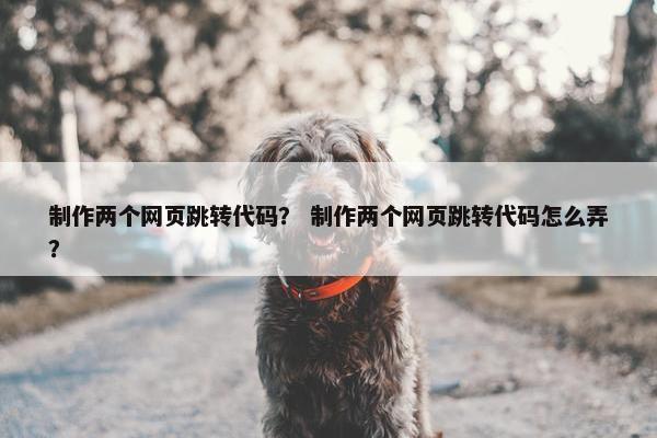 制作两个网页跳转代码？ 制作两个网页跳转代码怎么弄？