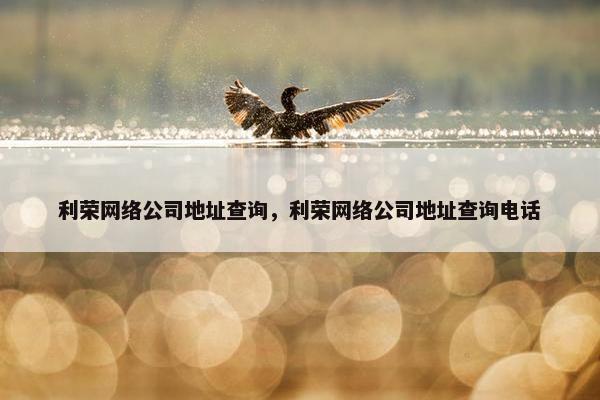 利荣网络公司地址查询，利荣网络公司地址查询电话