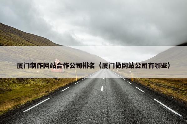 厦门制作网站合作公司排名（厦门做网站公司有哪些）