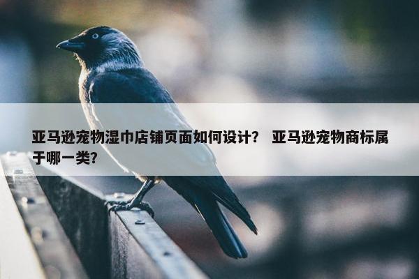 亚马逊宠物湿巾店铺页面如何设计？ 亚马逊宠物商标属于哪一类？