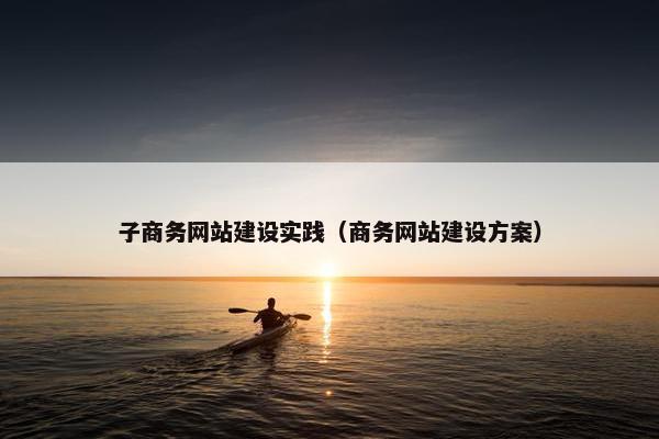 子商务网站建设实践（商务网站建设方案）