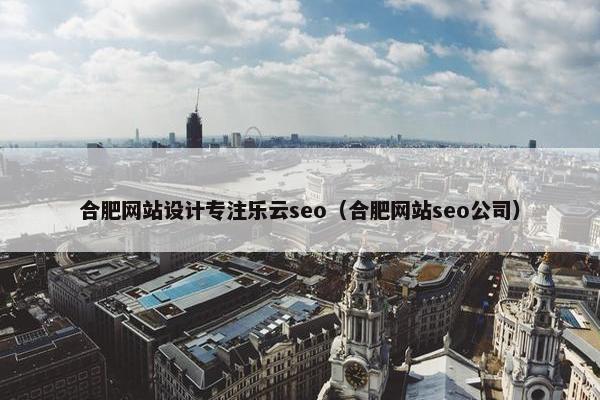 合肥网站设计专注乐云seo（合肥网站seo公司）