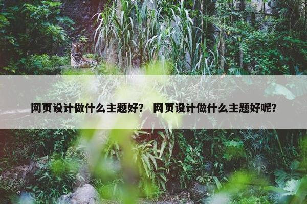 网页设计做什么主题好？ 网页设计做什么主题好呢？