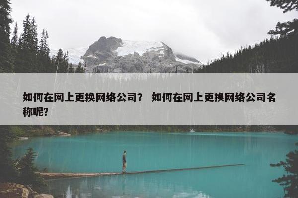 如何在网上更换网络公司？ 如何在网上更换网络公司名称呢？