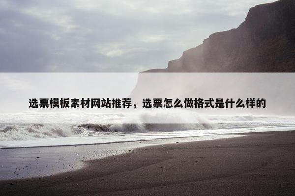 选票模板素材网站推荐，选票怎么做格式是什么样的