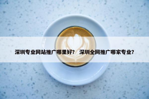 深圳专业网站推广哪里好？ 深圳全网推广哪家专业？