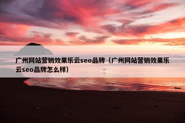 广州网站营销效果乐云seo品牌（广州网站营销效果乐云seo品牌怎么样）