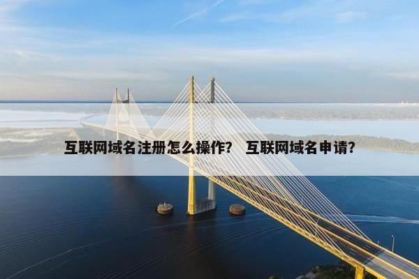 互联网域名注册怎么操作？ 互联网域名申请？