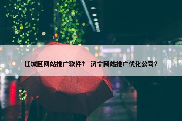 任城区网站推广软件？ 济宁网站推广优化公司？