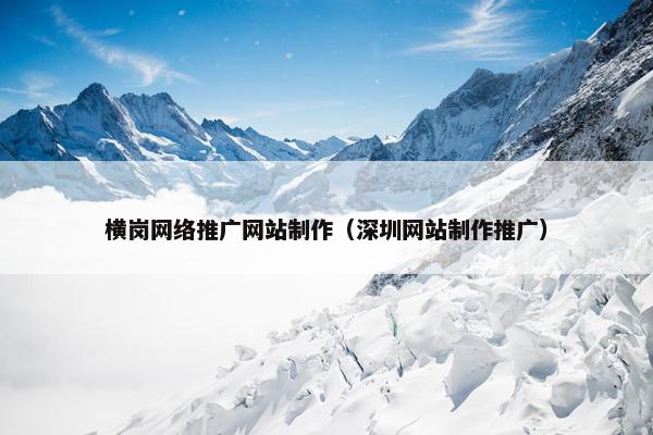 横岗网络推广网站制作（深圳网站制作推广）