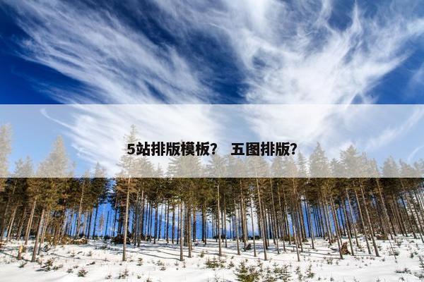 5站排版模板？ 五图排版？