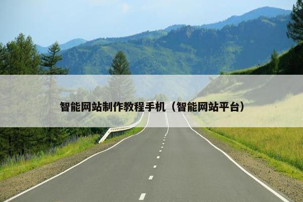 智能网站制作教程手机（智能网站平台）