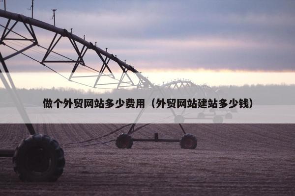 做个外贸网站多少费用（外贸网站建站多少钱）