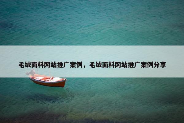 毛绒面料网站推广案例，毛绒面料网站推广案例分享