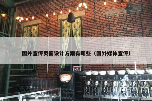 国外宣传页面设计方案有哪些（国外媒体宣传）