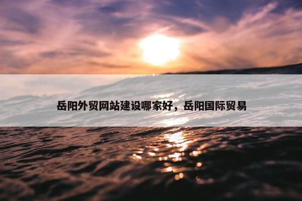 岳阳外贸网站建设哪家好，岳阳国际贸易