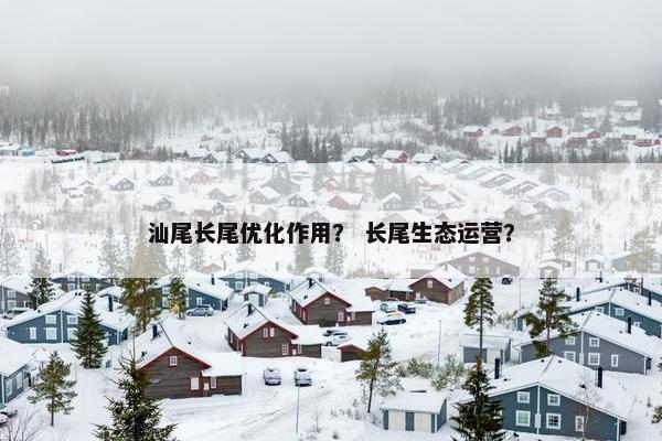 汕尾长尾优化作用？ 长尾生态运营？