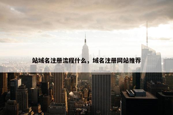 站域名注册流程什么，域名注册网站推荐