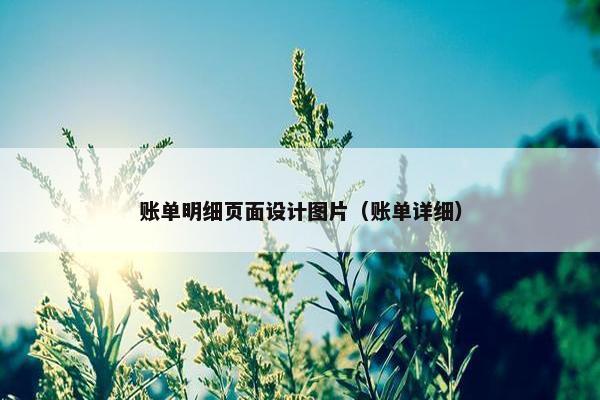 账单明细页面设计图片（账单详细）