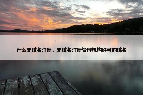 什么无域名注册，无域名注册管理机构许可的域名