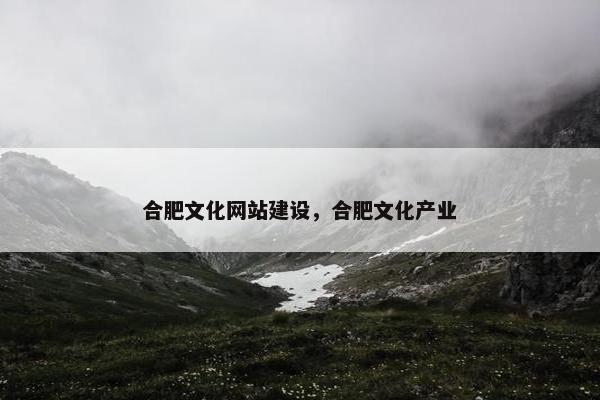 合肥文化网站建设，合肥文化产业