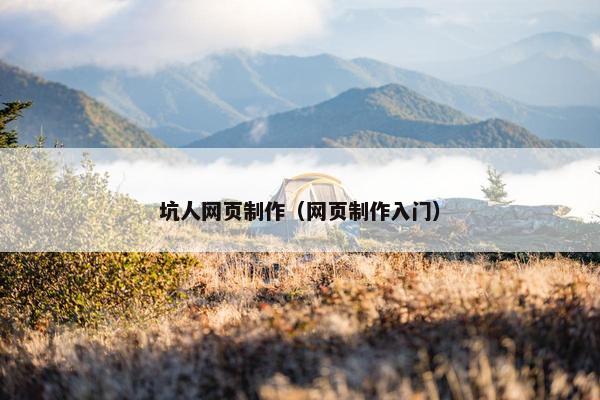 坑人网页制作（网页制作入门）