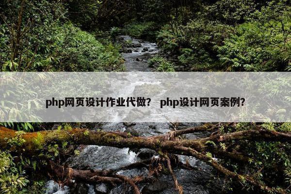 php网页设计作业代做？ php设计网页案例？