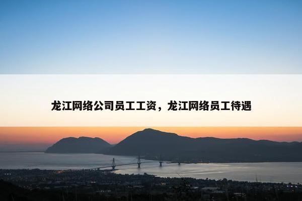 龙江网络公司员工工资，龙江网络员工待遇