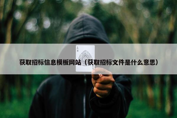 获取招标信息模板网站（获取招标文件是什么意思）