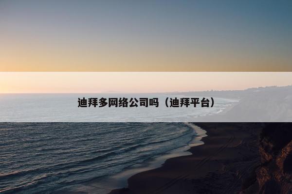 迪拜多网络公司吗（迪拜平台）