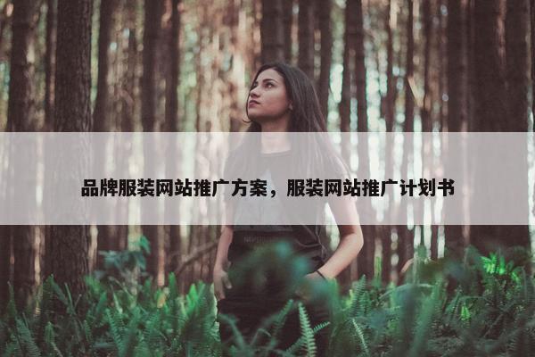 品牌服装网站推广方案，服装网站推广计划书